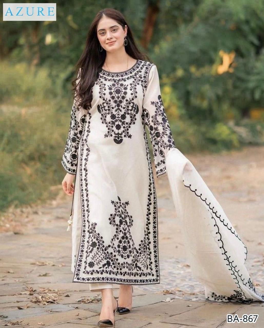 DHANAK EMB 3pc DHANAK EMB DUPPATA