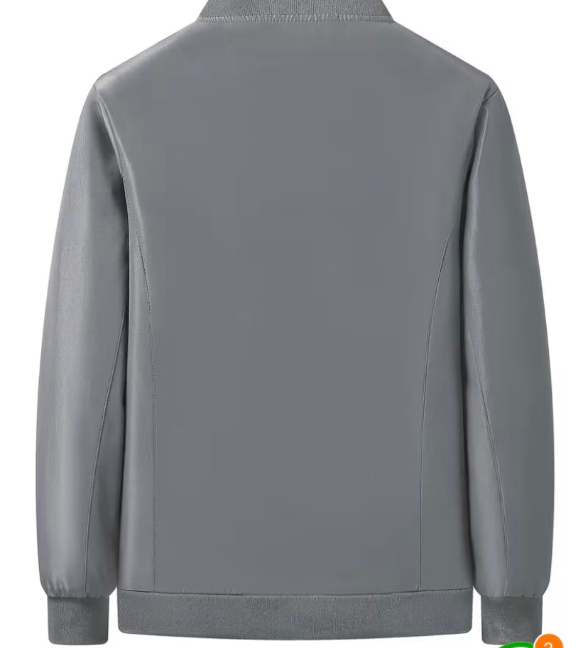 Men's Winter Insulated Full-Zip Jacket with Fleece Lining